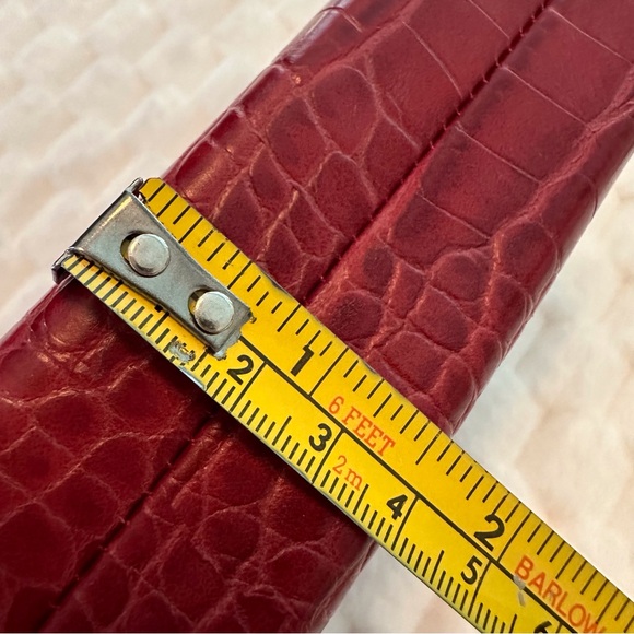 Banana Republic Half Moon Dahlia Clutch w/ Battery Charger. Red. NWOT - Picture 7 of 11